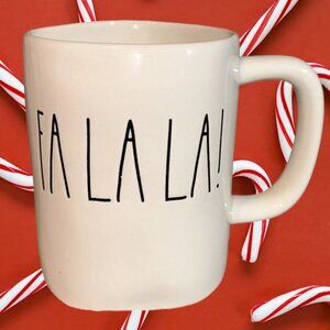Rae Dunn by Magenta LL FA LA LA! Christmas Coffee Tea Mug Holiday EUC
